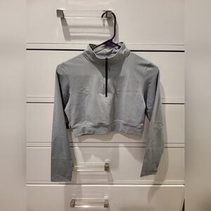 Grey gym crop top
